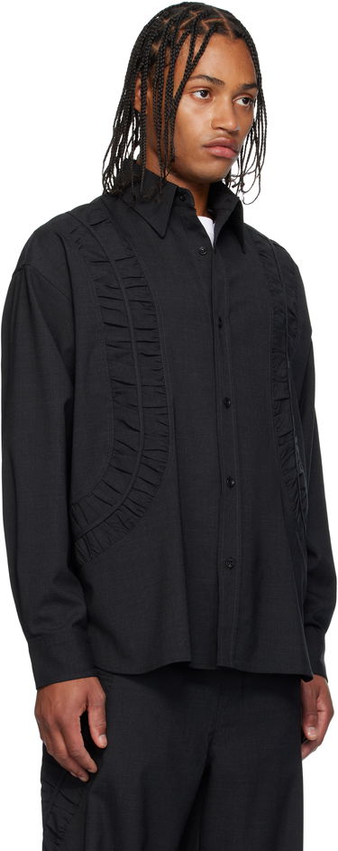 Paita sage NATION SAGE NATION Fossil Wool Shirt Musta | S081 Fossil Shirt, 1