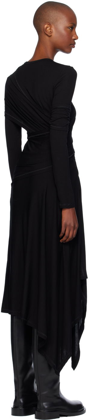Mekko Helmut Lang Helmut Lang Asymmetric Maxi Dress Musta | O07HW604, 2