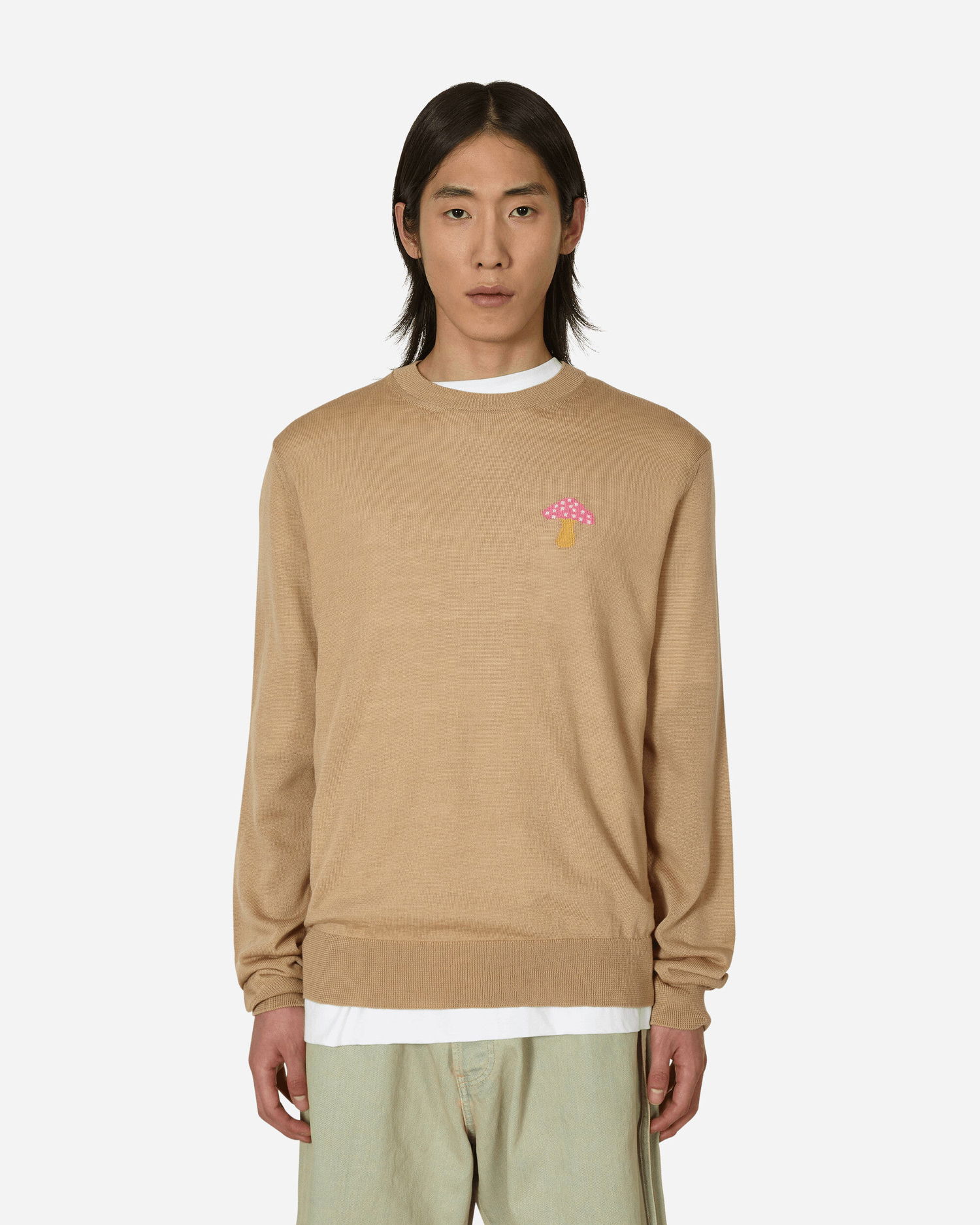 Villapaita Comme des Garçons Brett Westfall Mushroom Knitted Sweater Beige | FK-N013-S23 2, 0