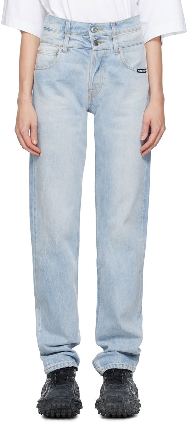 Jeans VETEMENTS VTMNTS Double Waist Jeans Sininen | VL18PA450L
