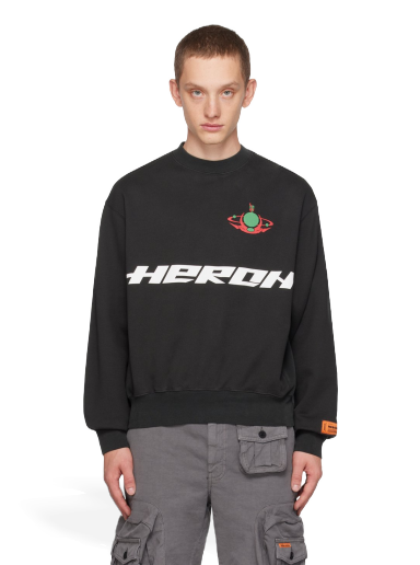 Villapaita HERON PRESTON Burn Crewneck Vihreä | HMBA020F23JER0071050