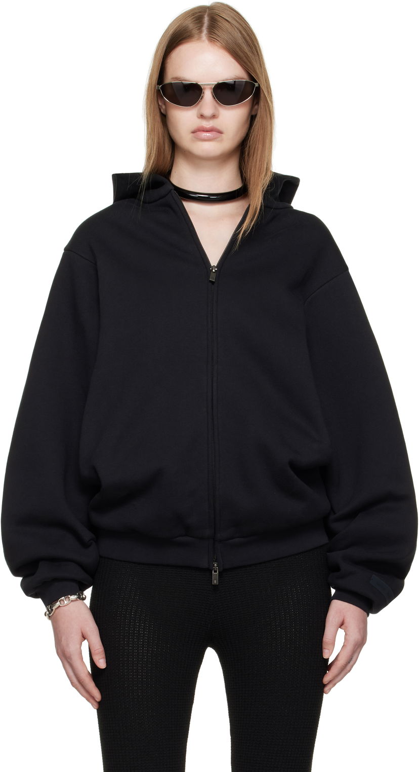 Huppari Fear of God Fear of God ESSENTIALS 90s Fleece Zip-Up Hoodie Musta | 192SP257440FW