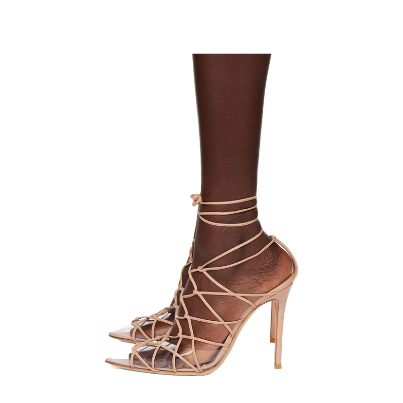 Tennarit ja kengät Gianvito Rossi Miria Lace-Up Heels Beige | G95386.15RIC.PLN