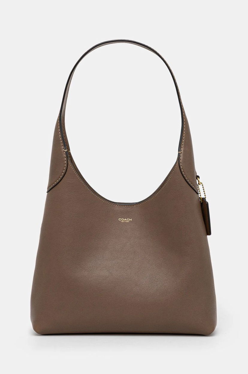 Käsilaukku Coach Leather Shoulder Bag Ruskea | CU068