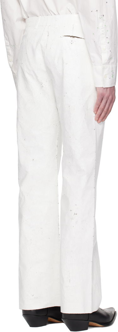 Housut Maison Margiela MM6 Maison Margiela Painted Trousers Valkoinen | SH2KA0026 M35437, 2