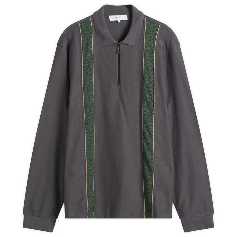 Poolopaita Palmes Palmes Lace Long Sleeve Zip Polo Harmaa | P15-0033-888