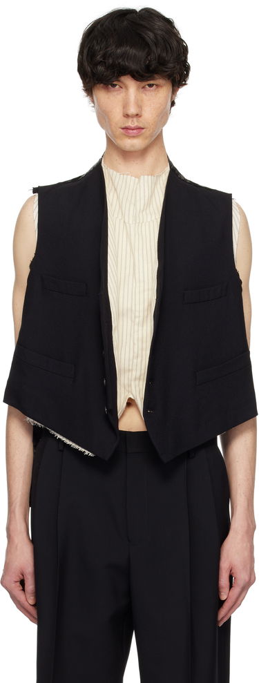 Liivi Maison Margiela Maison Margiela Raw Edge Waistcoat Musta | S50FB0110 S53915, 0