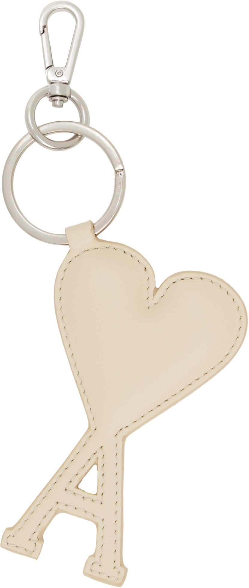 Avaimenperät AMI AMI de Coeur Leather Keychain Beige | UKR915.853