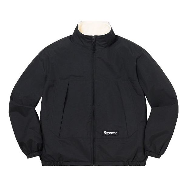 Tuulitakki Supreme Reversible Lined Jacket Musta | SUP-SS22-713