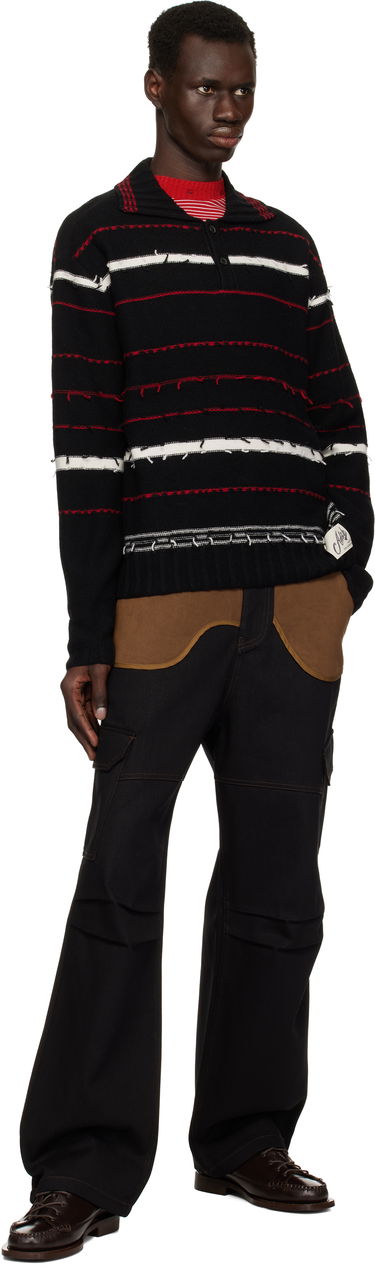 Villapaita Andersson Bell Andersson Bell Striped Polo Sweater Musta | atb1245m, 3