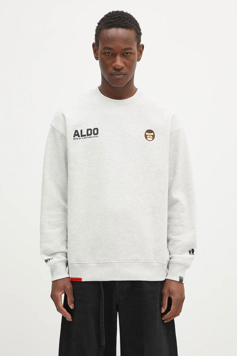 Huppari AAPE by A Bathing Ape AAPE By A Bathing Ape Aaper Crew Neck Sweatshirt Harmaa | AAPSWMB377XAN