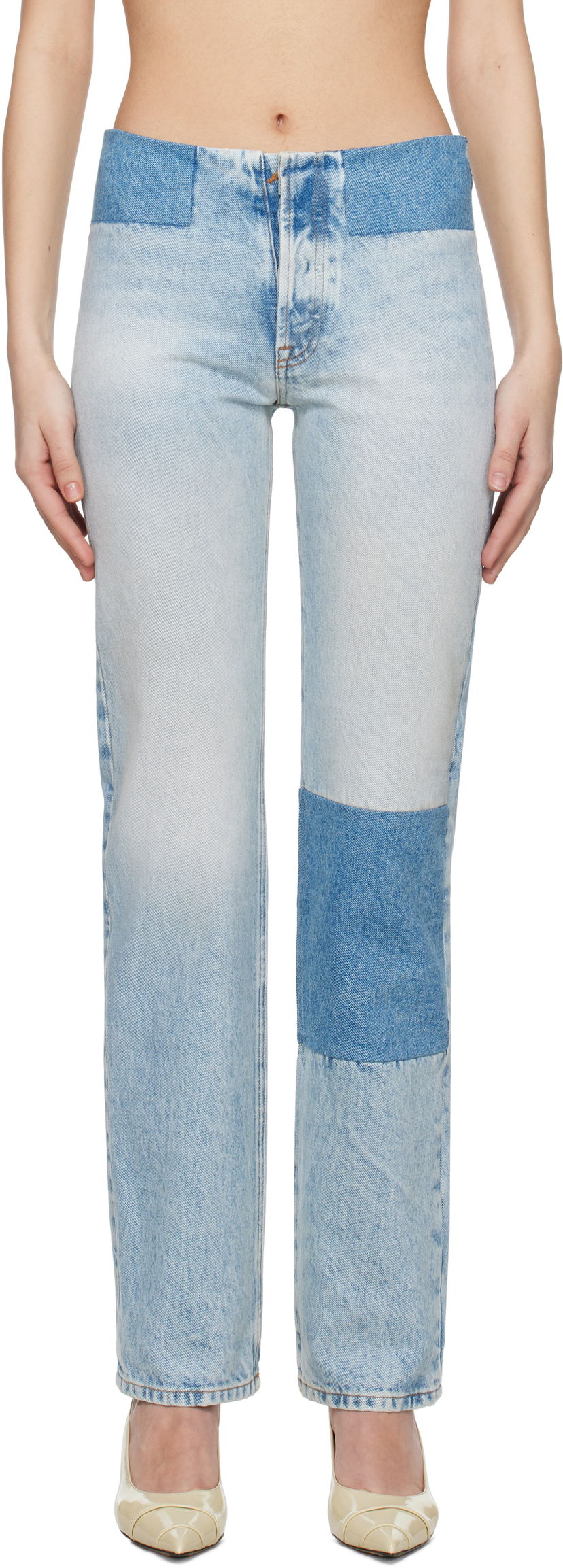 Jeans Maison Margiela MM6 Maison Margiela Patchwork Jeans Sininen | S62LB0187 M30018