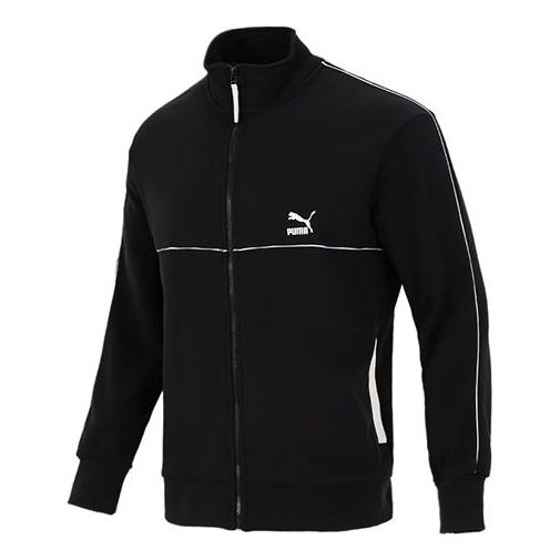 Takki Puma Running Training Stand Collar Logo Jacket Musta | 531706-51