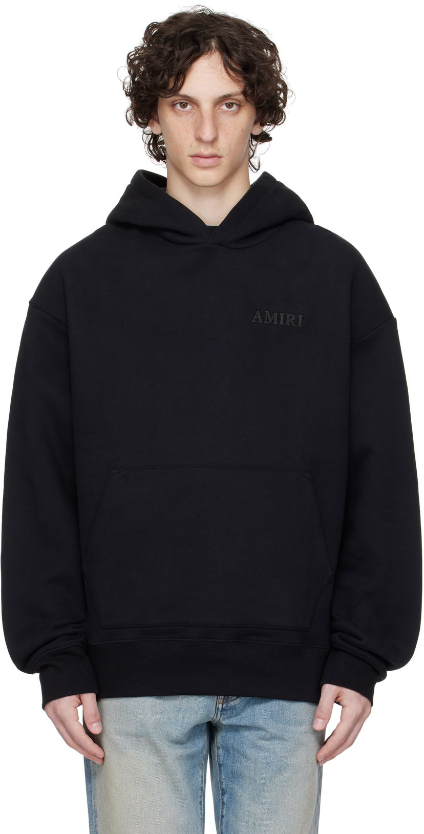 Huppari AMIRI Amiri Oversized Hoodie Musta | AMJYHD1042