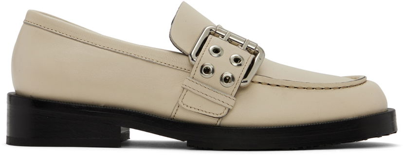 Tennarit ja kengät BY FAR SSENSE Work Capsule Rafael Buckled Leather Loafers Beige | 23CASOLOLCENAP