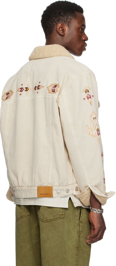 Takki ISABEL MARANT Isabel Marant Jenson Embroidered Sherpa Denim Jacket Beige | 25PVE0184HA-C1H02H, 2