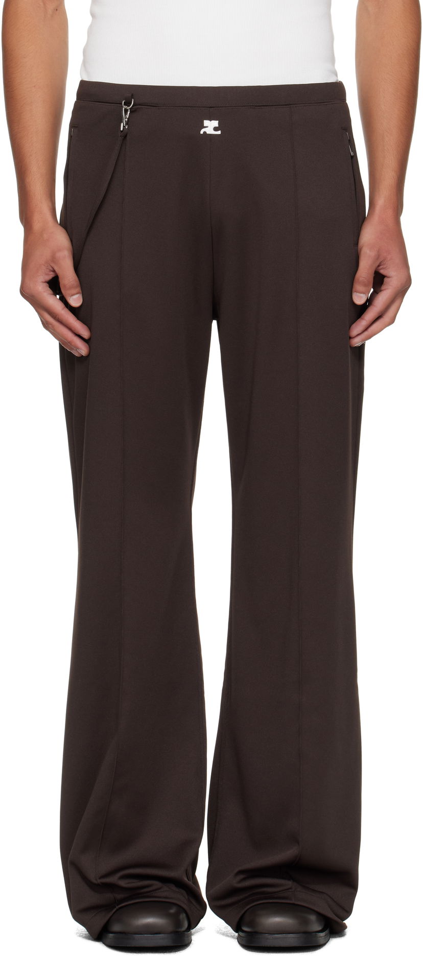 Housut Courrèges Courrèges Flare Interlock Tracksuit Pants Ruskea | 325JPA426JS0250
