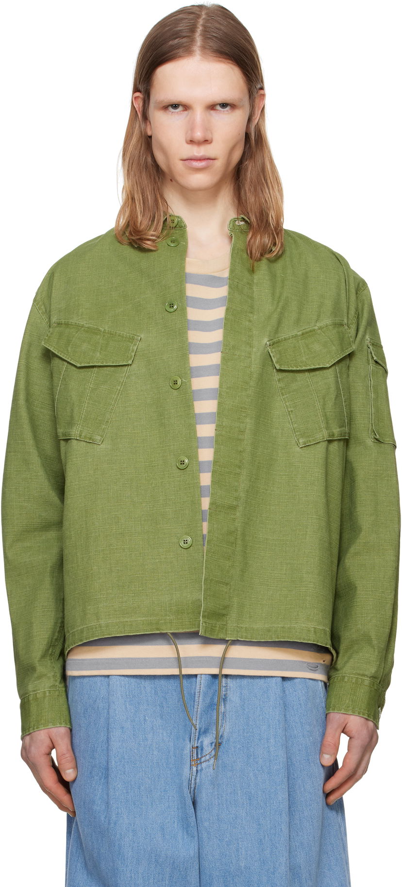 Paita KENZO Kenzo Paris Pocket Overshirt Vihreä | FF55CH5339GD