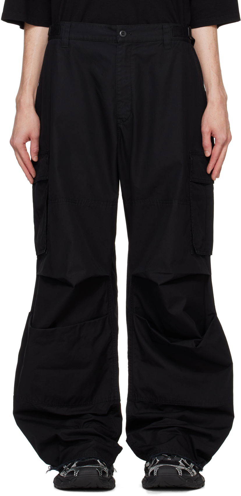 Cargo housut 032C Overtime Cargo Pants Musta | F24-URW-1001-000