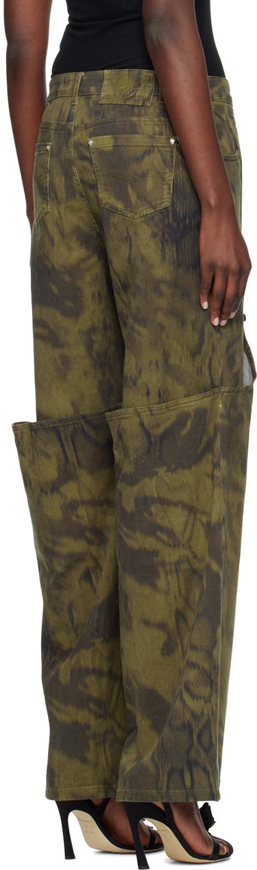 Cargo housut Blumarine Pattern Denim Trousers Vihreä | P422J133A, 2