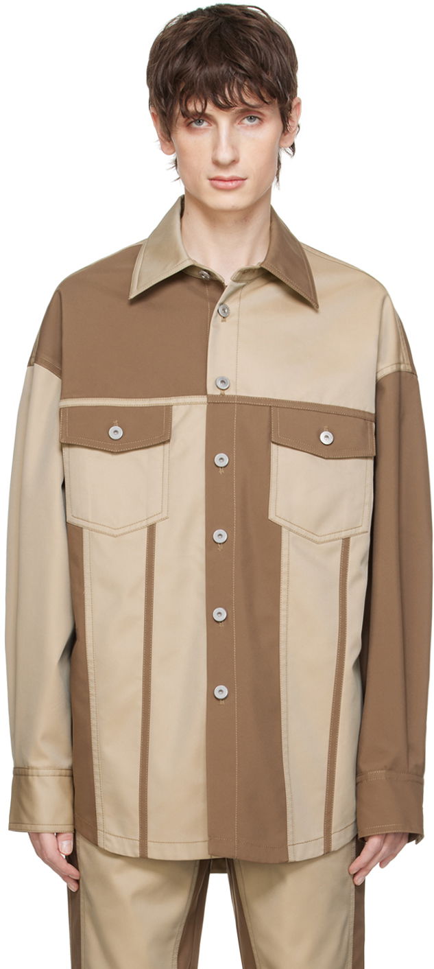 Paita Feng Chen Wang Feng Chen Wang Paneled Jacket Ruskea | FMS17JK13