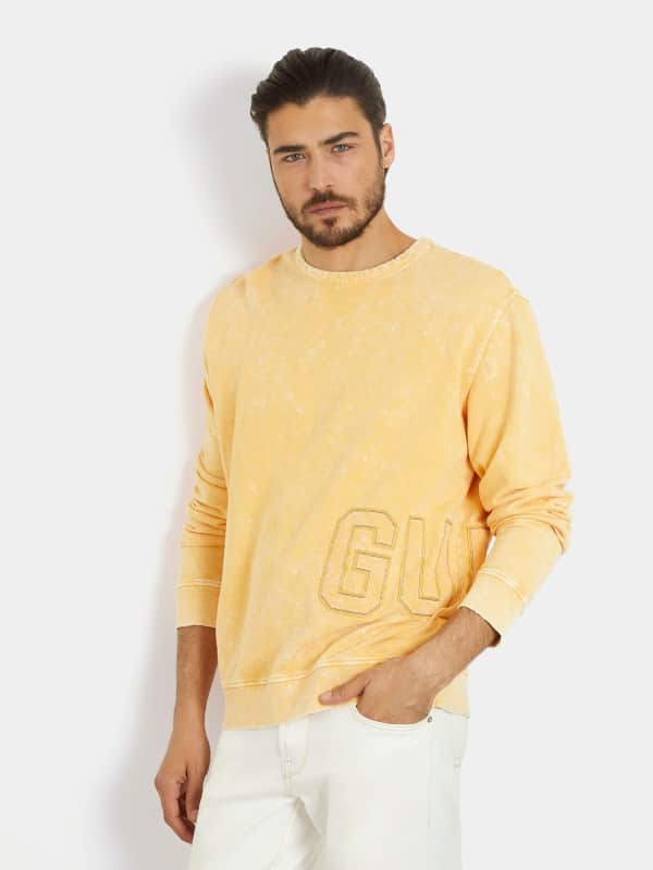 Huppari GUESS Side Logo Patch Sweatshirt Keltainen | M4GQ11KC6V1, 0