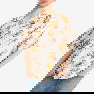 Paita BAPE A Bathing Ape Vacation Pattern Open Collar Shirt, Size Large Valkoinen | 001SRL301308M-WHT, 2