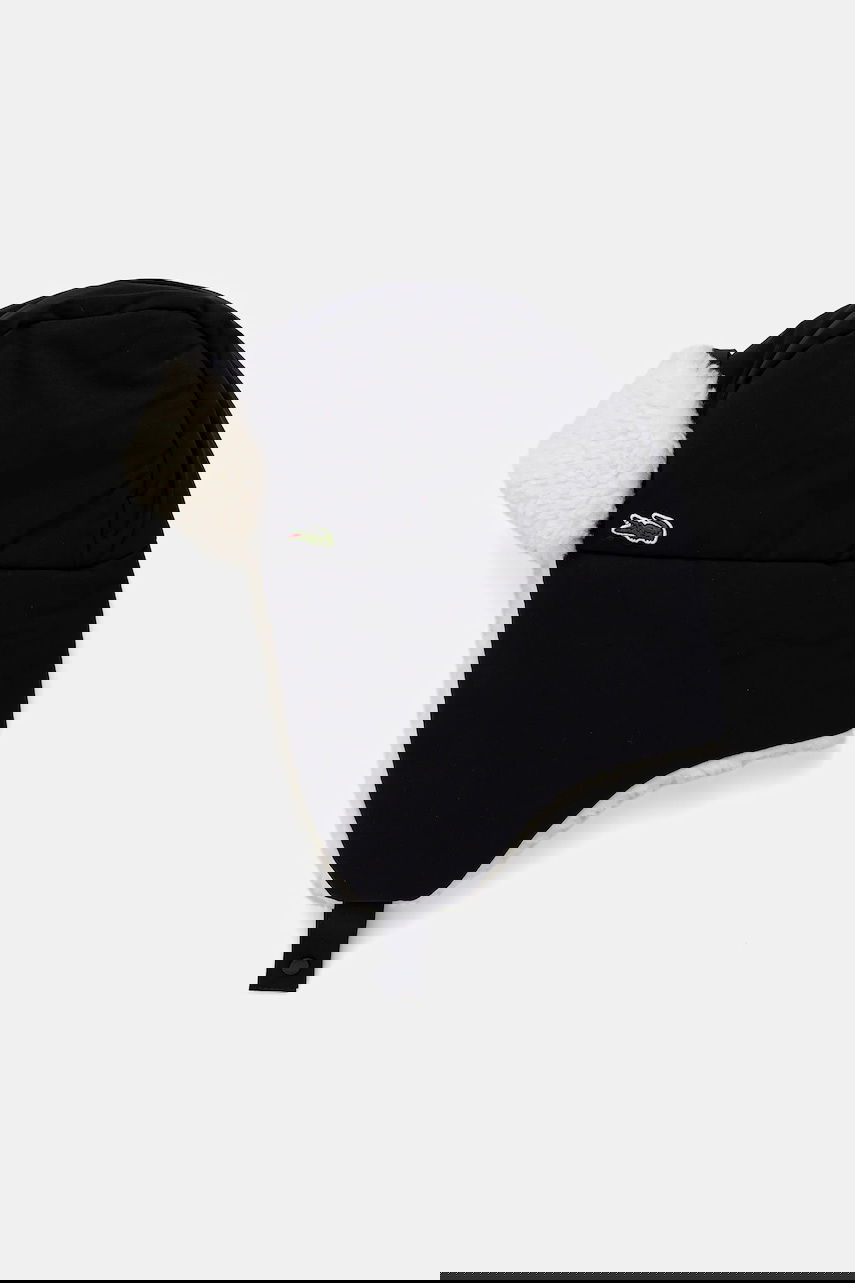 Hattu Lacoste Faux Fur Lined Trapper Hat Musta | RK6048, 0
