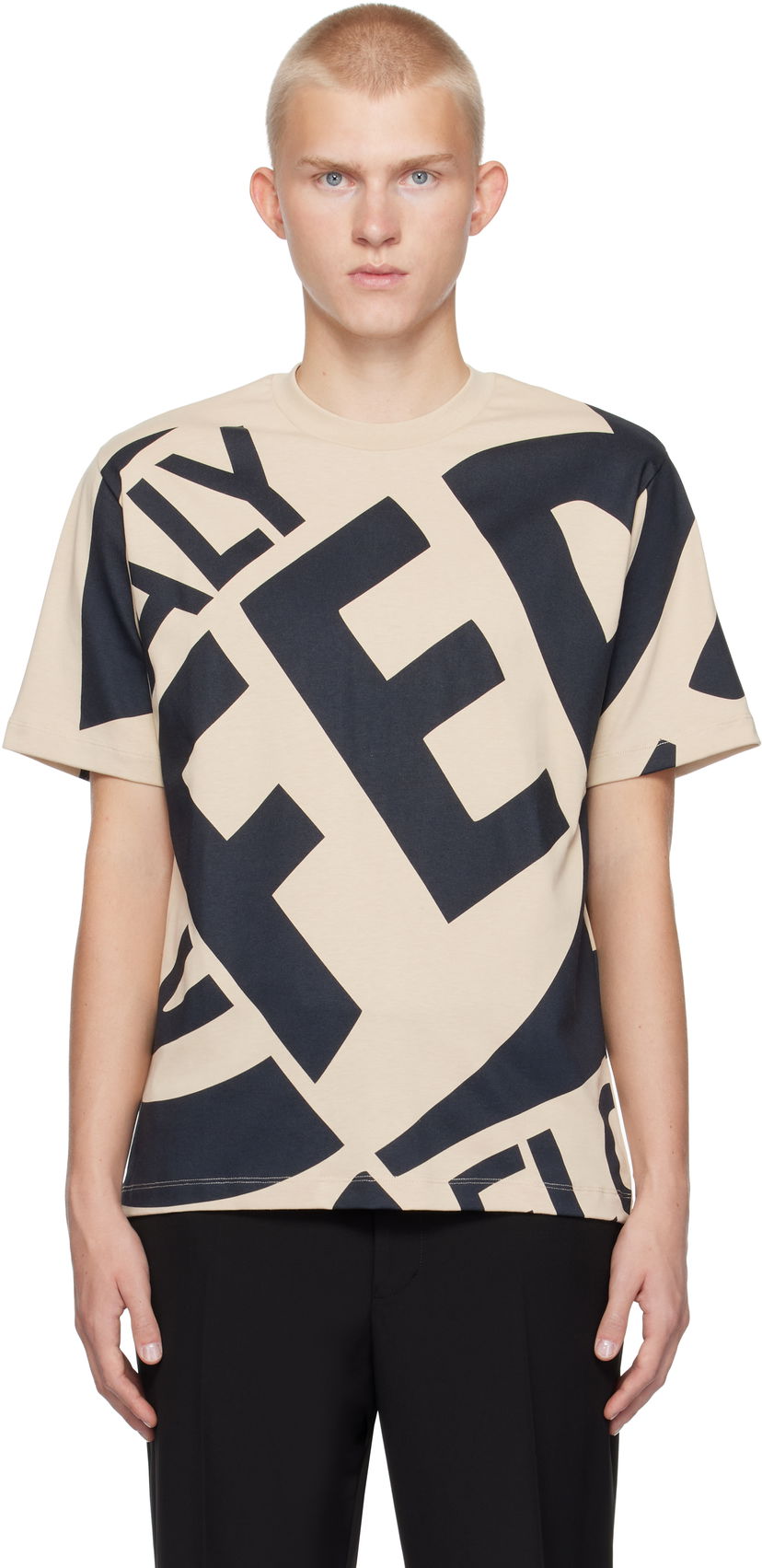 T-paita FERRAGAMO Graphic T-Shirt Beige | 776363