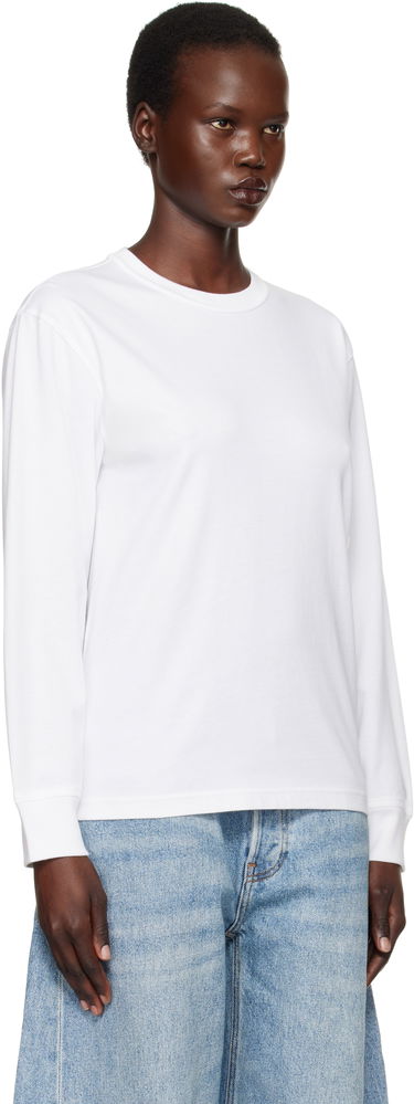 T-paita Alexander Wang Long Sleeve Puff Logo T-Shirt Valkoinen | 4CC3241519, 1