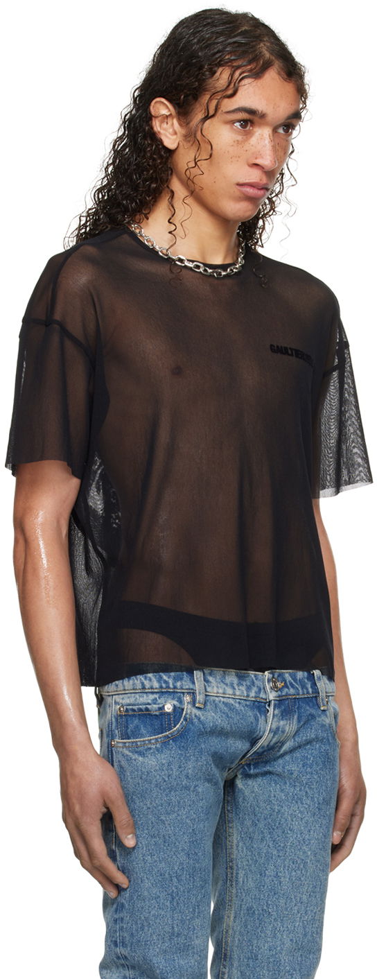 T-paita Jean Paul Gaultier Shayne Oliver Edition Mesh T-Shirt Musta | 24/27-U-TS081I-T001-0000, 1