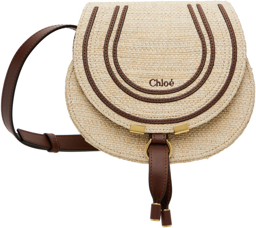 Olkalaukku CHLOÉ Chloé Small Marcie Saddle Bag Beige | CH25US680P19