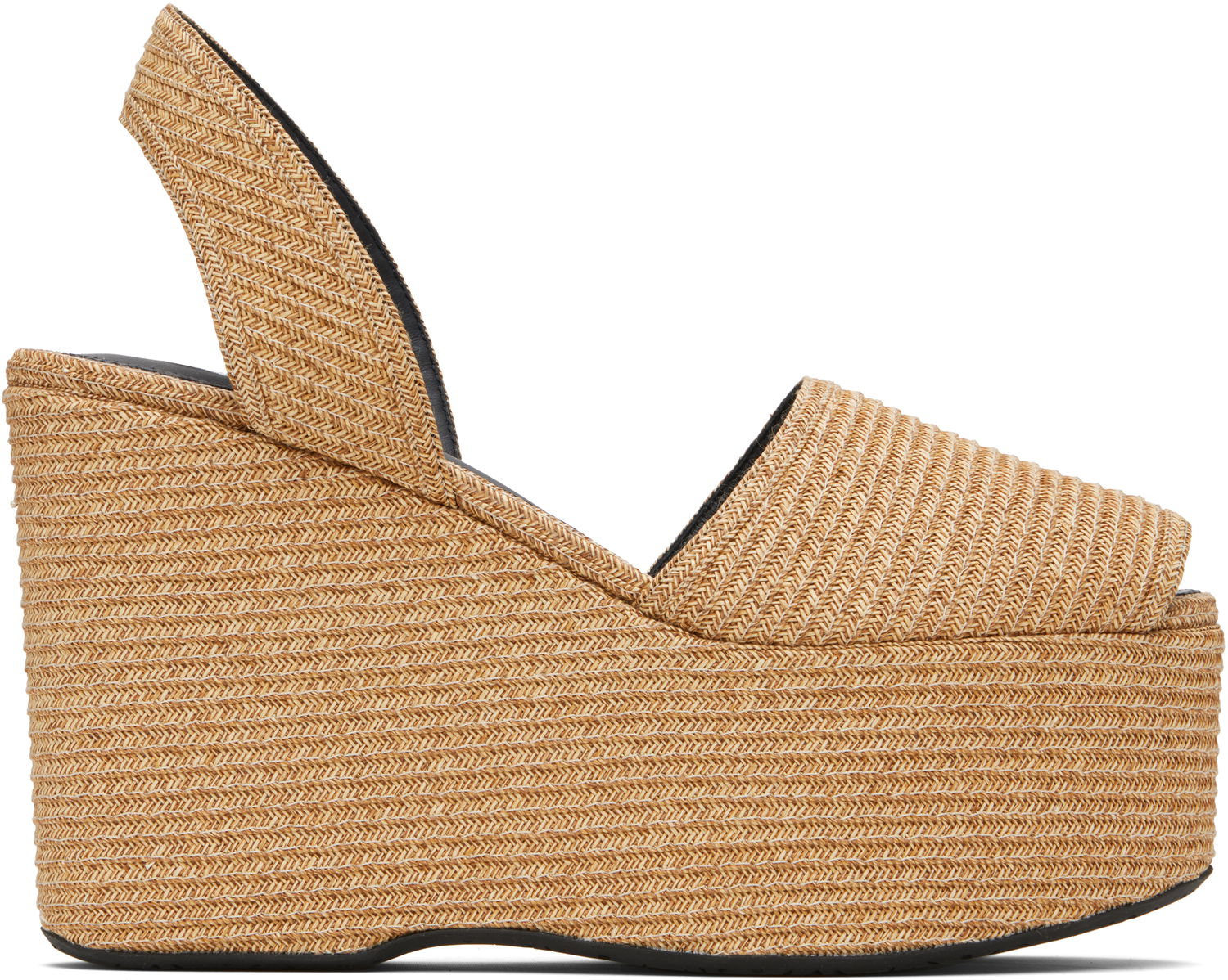 Tennarit ja kengät Alaïa ALAÏA Wedge Paper Straw Heeled Sandals Beige | AA3S129TK054, 0