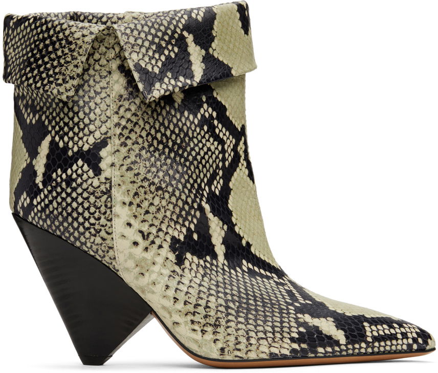 Tennarit ja kengät ISABEL MARANT Isabel Marant Lulya Snakeskin Ankle Boots Vihreä | 23HBO0072FA-A4A22S, 0