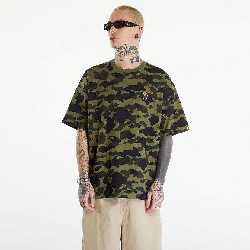 T-paita BAPE A BATHING APE 1St Camo One Point Tee リラックス Green Vihreä | 001CSK301006M GRN