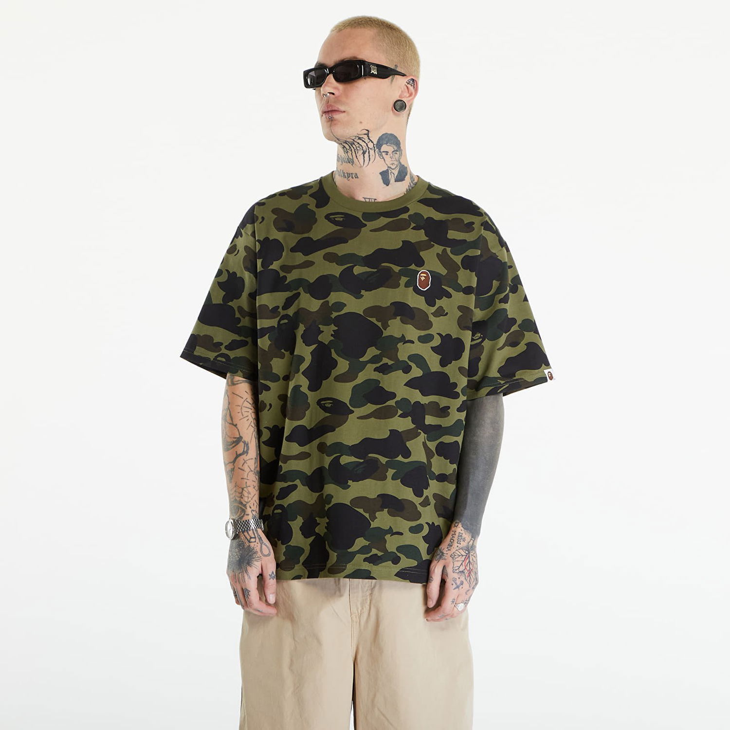 T-paita BAPE A BATHING APE 1St Camo One Point Tee リラックス Green Vihreä | 001CSK301006M GRN, 0