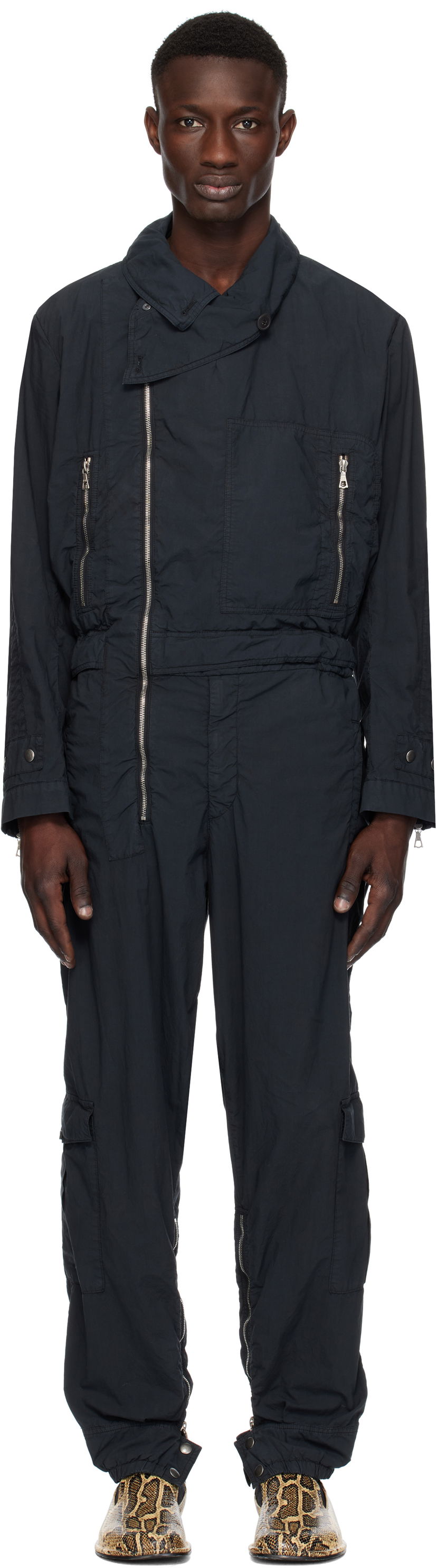 Haalari Dries Van Noten Dries Van Noten Overdyed Jumpsuit Musta | 251-020957-1148