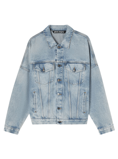 Takki Palm Angels Logo Over Denim Jacket Sininen | PMYE006C99DEN0014001