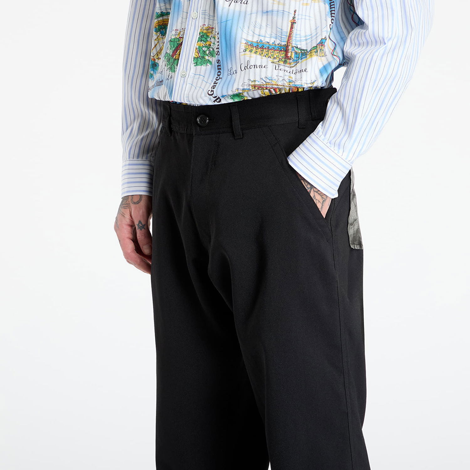 Housut Comme des Garçons Comme des Garçons SHIRT Trousers With Patch Pockets Musta | FP-P501-W25 Black, 1