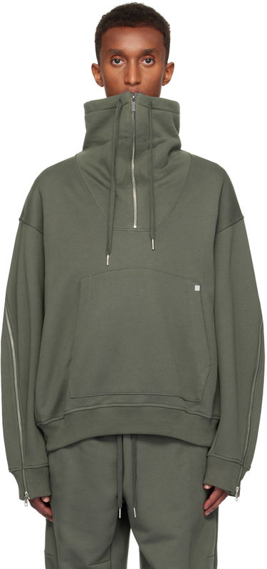Huppari Helmut Lang Helmut Lang Suitcase Quarter-Zip Sweatshirt Vihreä | O06HM501, 0
