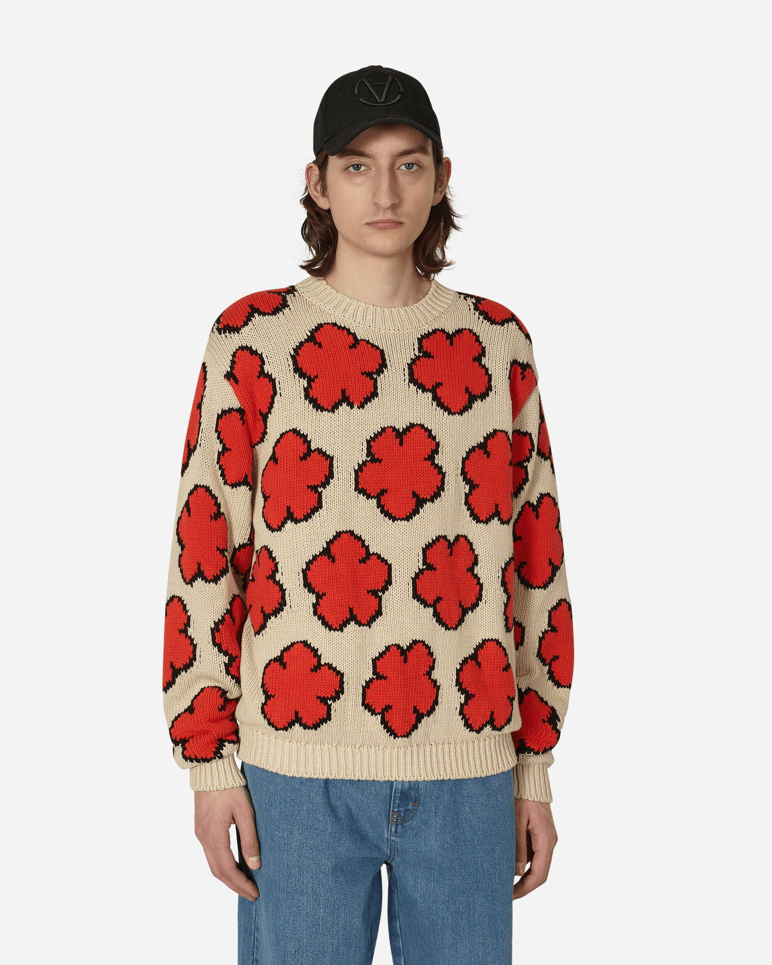 Villapaita KENZO All-Over Boke Flower Jumper Beige | FD55PU3563CI 03, 1