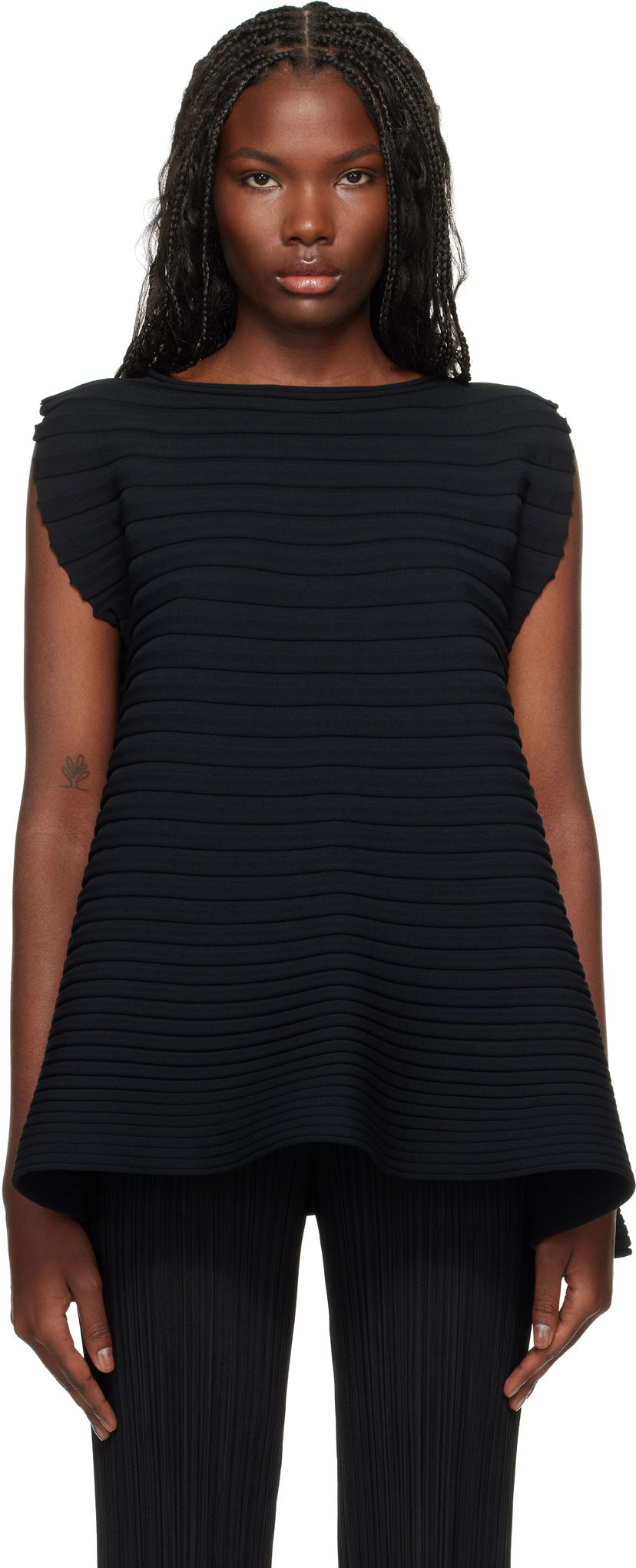 T-paita Pleats Please Issey Miyake Knit Top Musta | PP48KK791