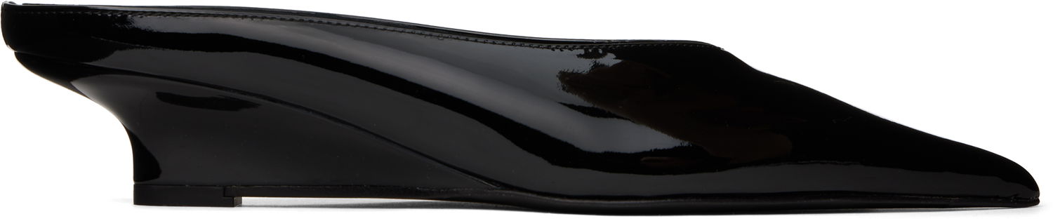 Tennarit ja kengät TOTEME Sharp Patent Wedge Mules by Musta | 251-WAS0179-LE0091, 0