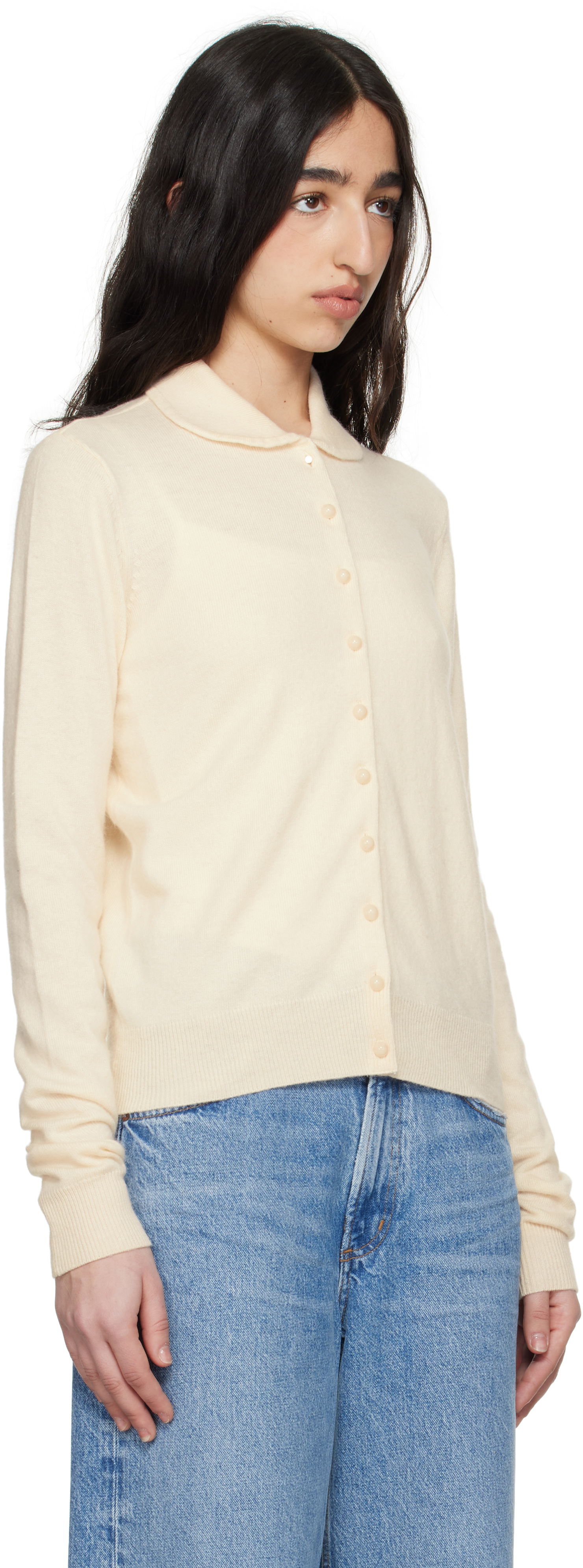 Villapaita GUIZIO Guizio Delphine Knit Cardigan Beige | S25119S020, 1