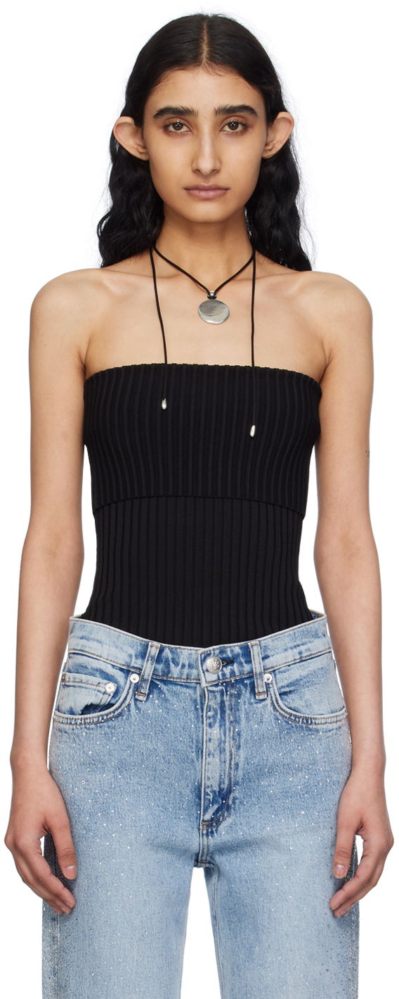 Tankkitoppi rag & bone Kaela Tube Top Musta | WAS24P032WB32