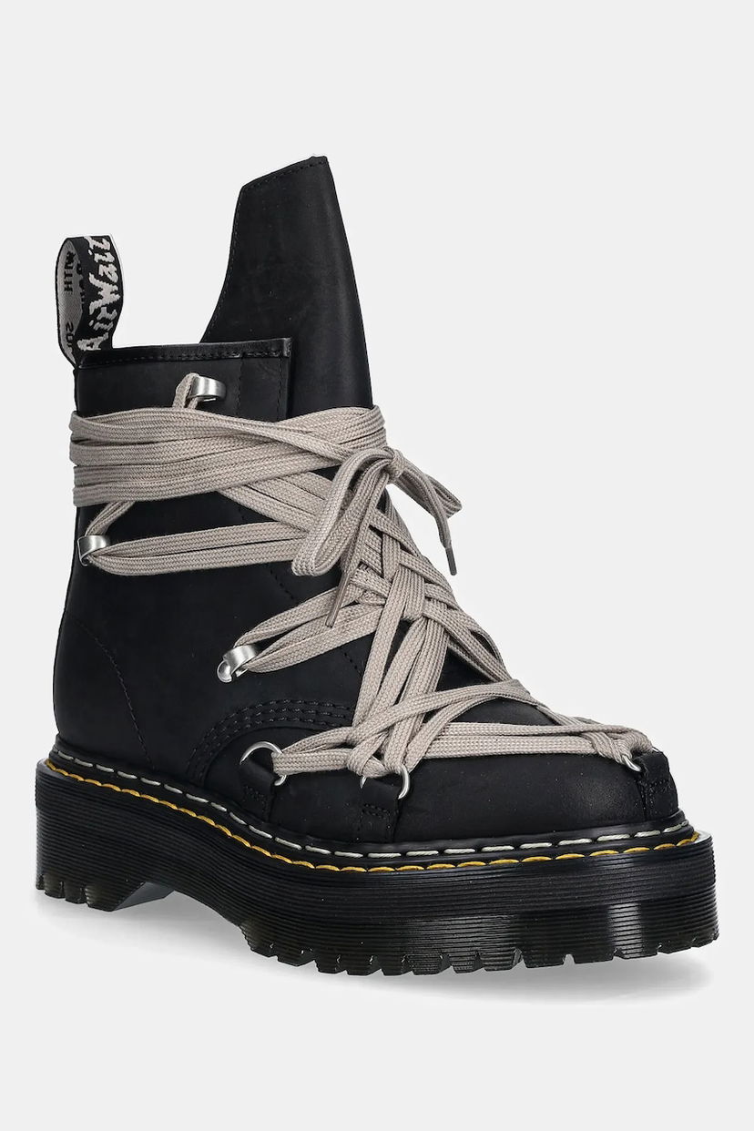 Tennarit ja kengät Rick Owens Rick Owens DRKSHDW x Dr. Martens 1460 Quad Sole Megalace® Boot Musta | DW02E6812.8001