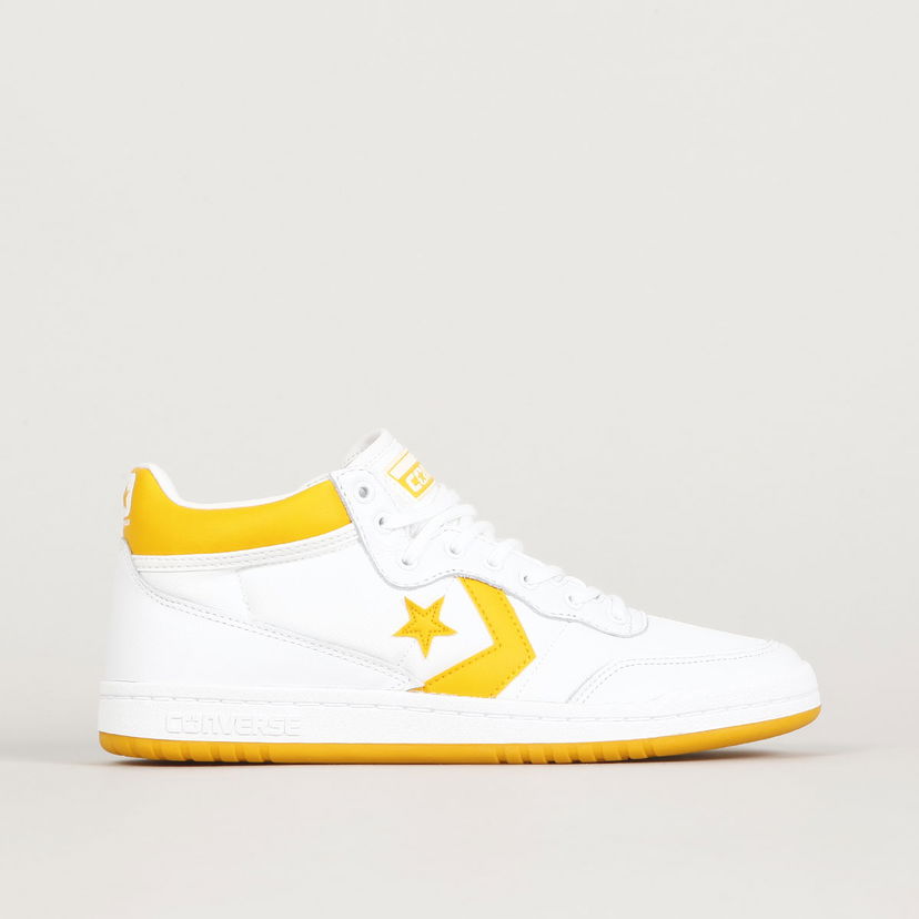 Skateboarding Converse Fastbreak Pro Mid "White Light Yellow" Valkoinen | A08687C