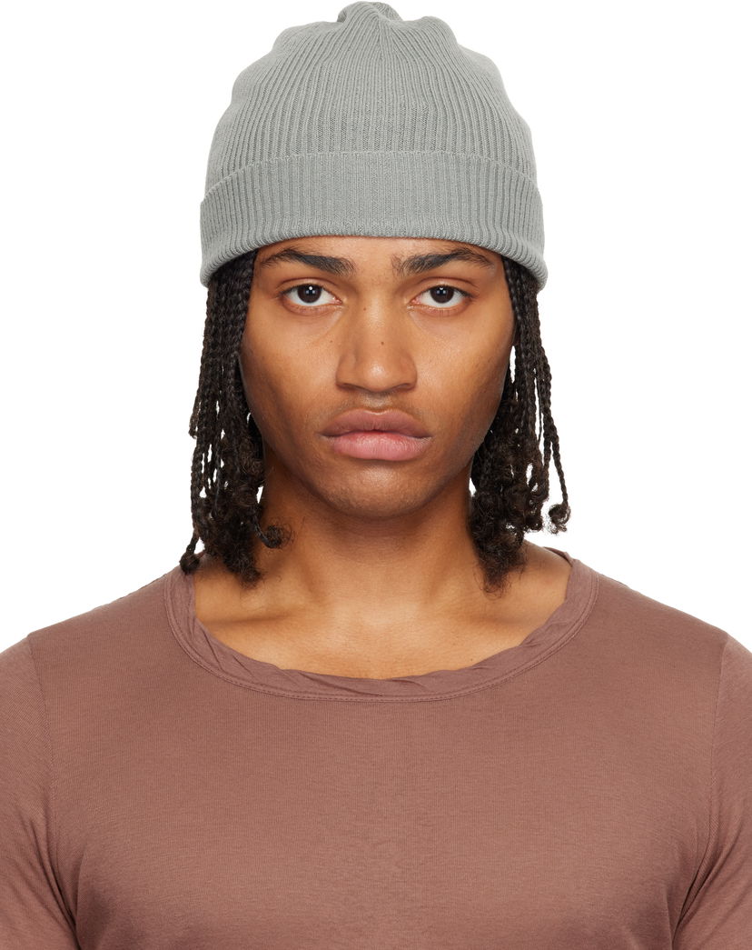 Pipo Rick Owens Rick Owens Concordians Ribbed Beanie Harmaa | RU02E1495 RIBM