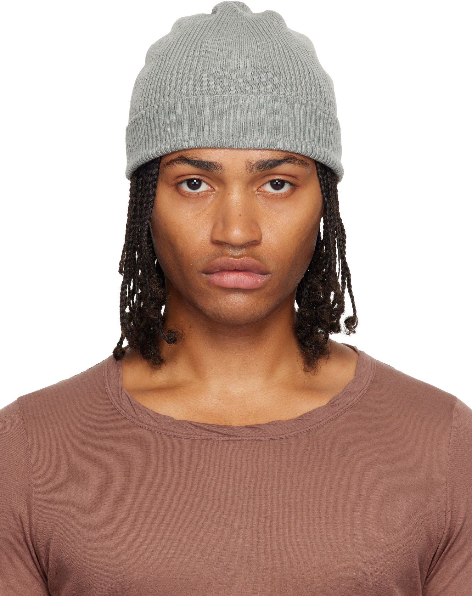 Pipo Rick Owens Rick Owens Concordians Ribbed Beanie Harmaa | RU02E1495 RIBM, 0