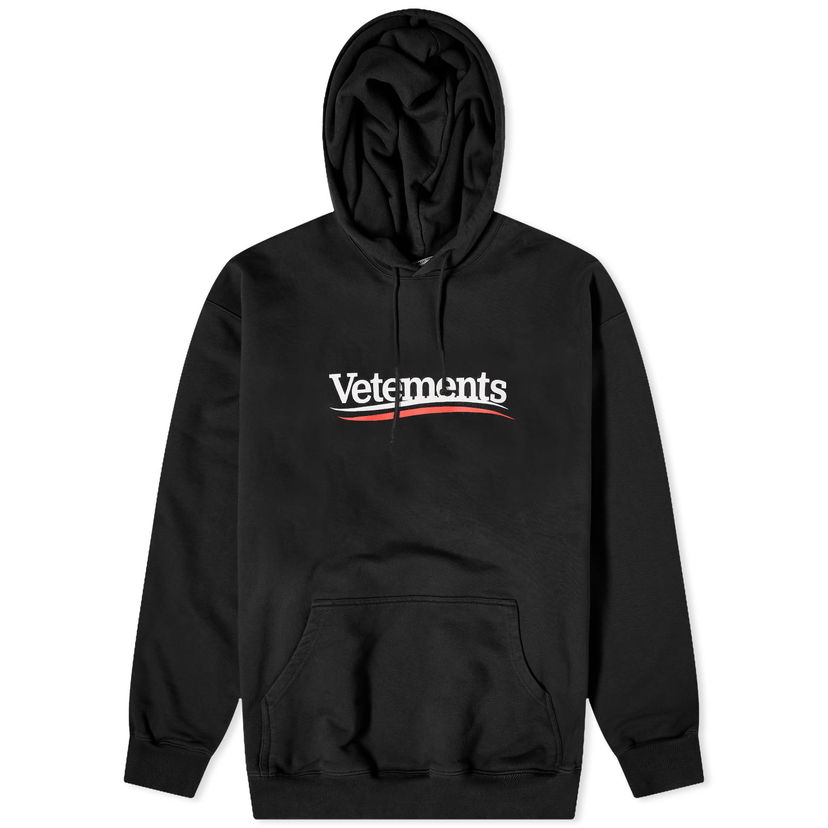 Huppari VETEMENTS Campaign Logo Hoodie Musta | UE64HD440B